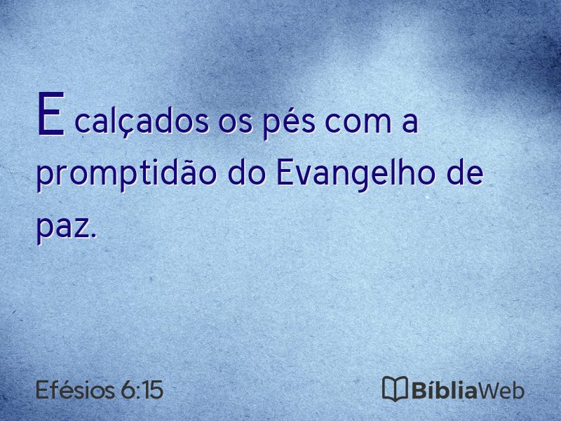 Efésios 6:15 em imagem para compartilhar