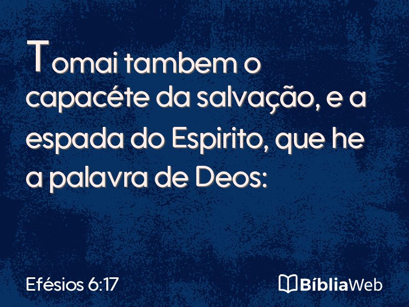 Efésios 6:17 em imagem para compartilhar