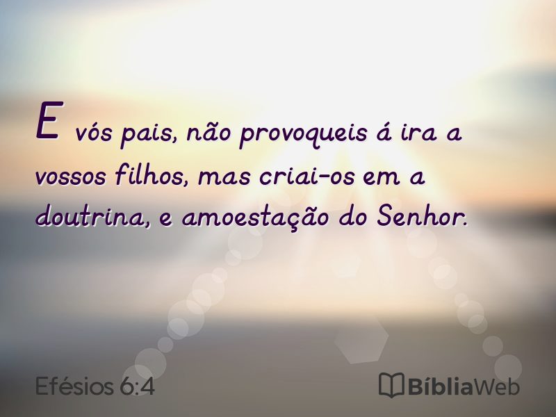 Efésios 6:4 em imagem para compartilhar
