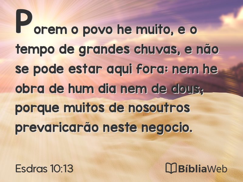 Esdras 10:13 em imagem para compartilhar
