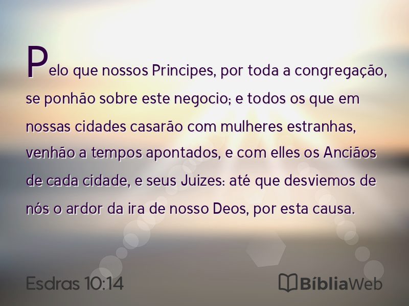 Esdras 10:14 em imagem para compartilhar