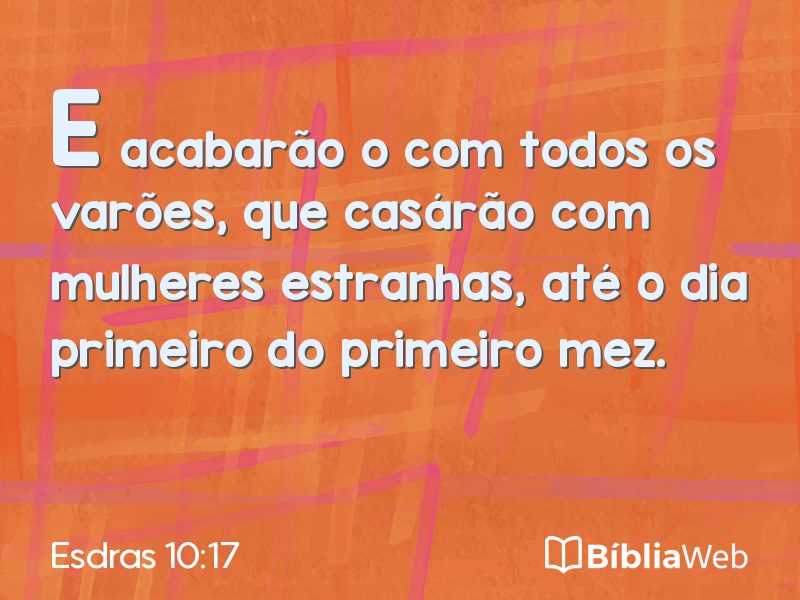 Esdras 10:17 em imagem para compartilhar