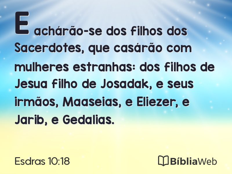 Esdras 10:18 em imagem para compartilhar