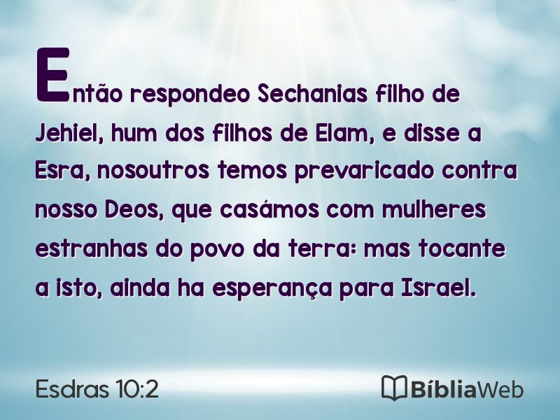 Esdras 10:2 em imagem para compartilhar