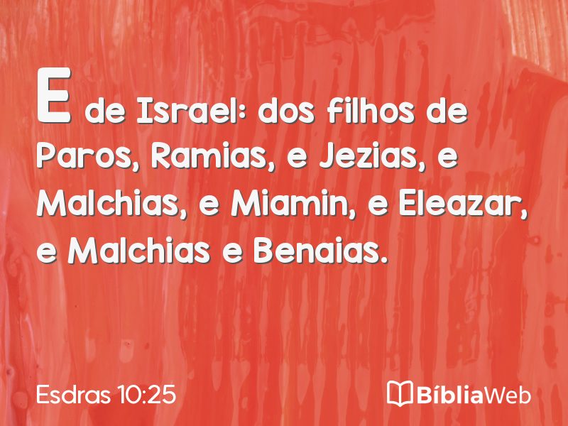 Esdras 10:25 em imagem para compartilhar