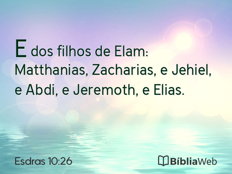 Esdras 10:26 em imagem para compartilhar