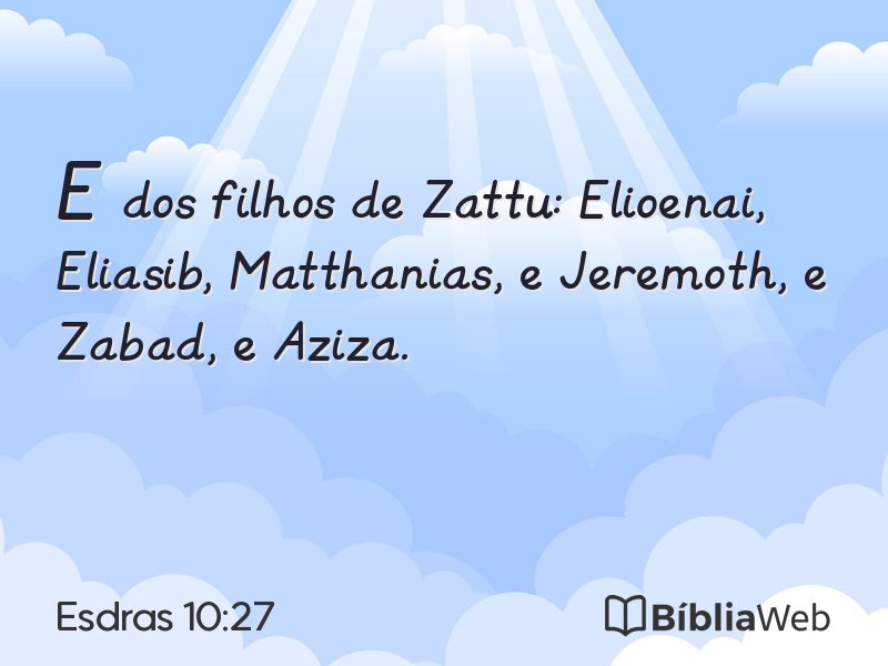 Esdras 10:27 em imagem para compartilhar
