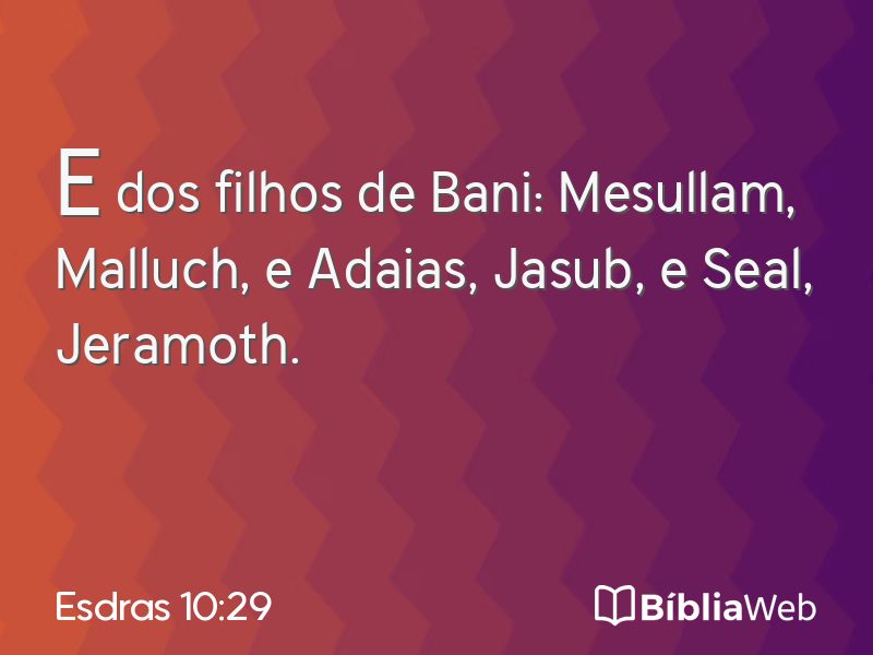 Esdras 10:29 em imagem para compartilhar