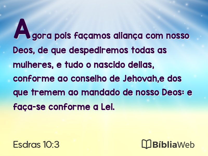 Esdras 10:3 em imagem para compartilhar