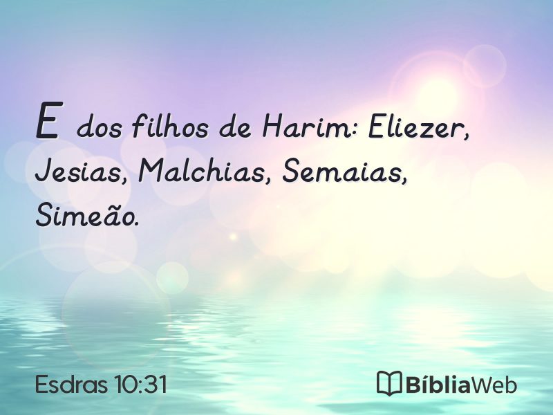 Esdras 10:31 em imagem para compartilhar