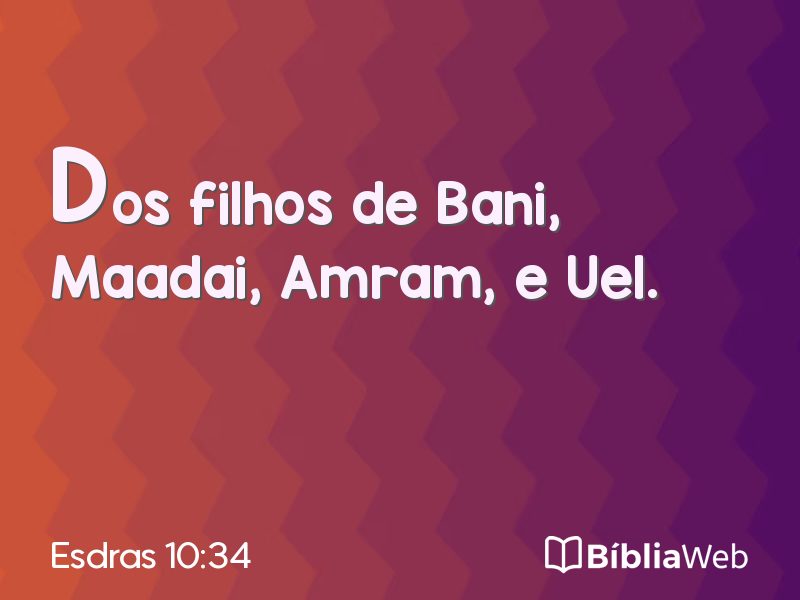 Esdras 10:34 em imagem para compartilhar