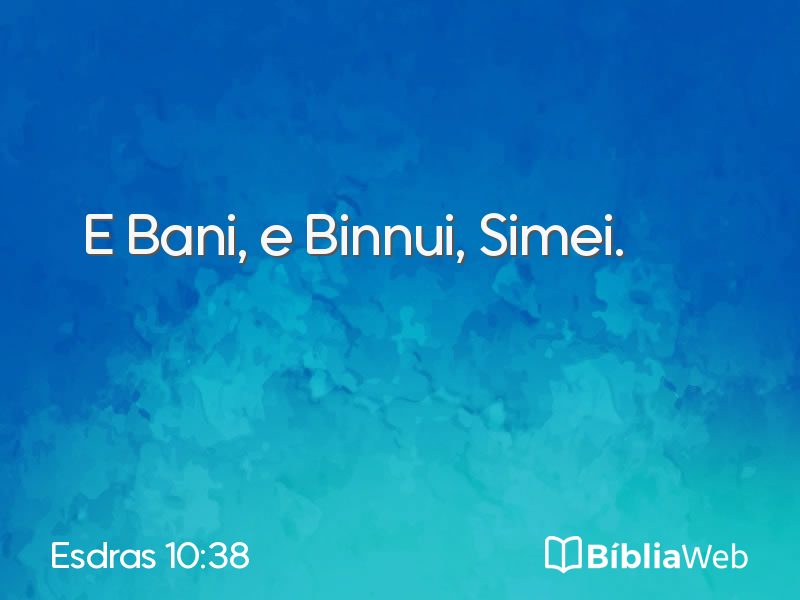 Esdras 10:38 em imagem para compartilhar