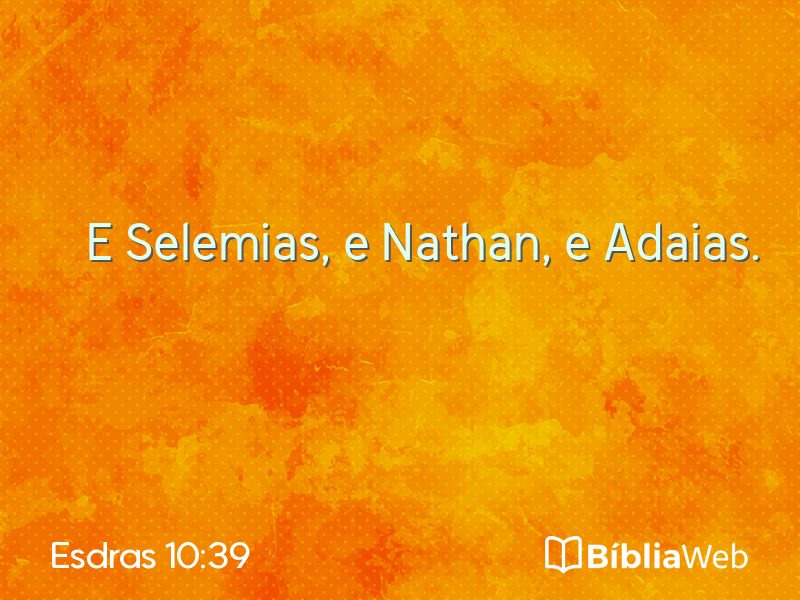 Esdras 10:39 em imagem para compartilhar