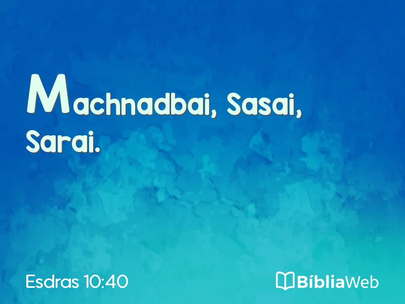 Esdras 10:40 em imagem para compartilhar