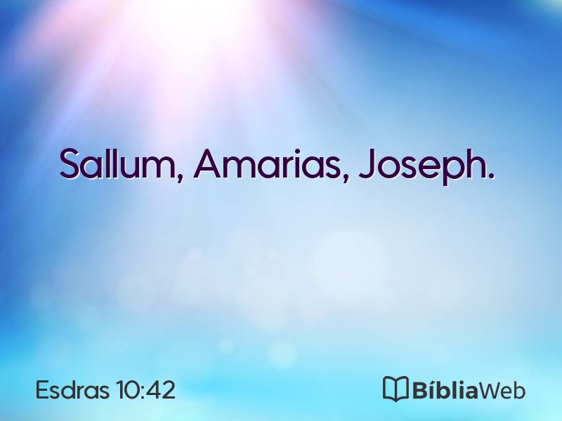 Esdras 10:42 em imagem para compartilhar