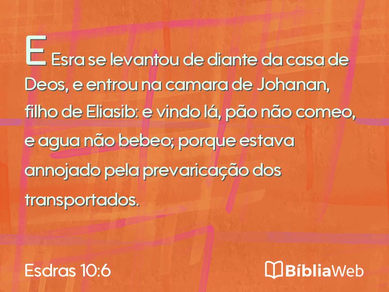 Esdras 10:6 em imagem para compartilhar