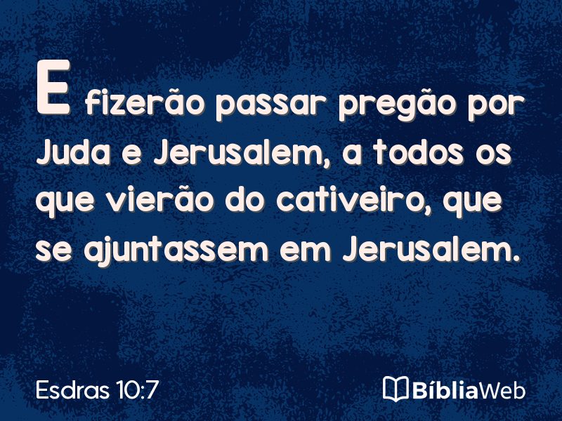Esdras 10:7 em imagem para compartilhar
