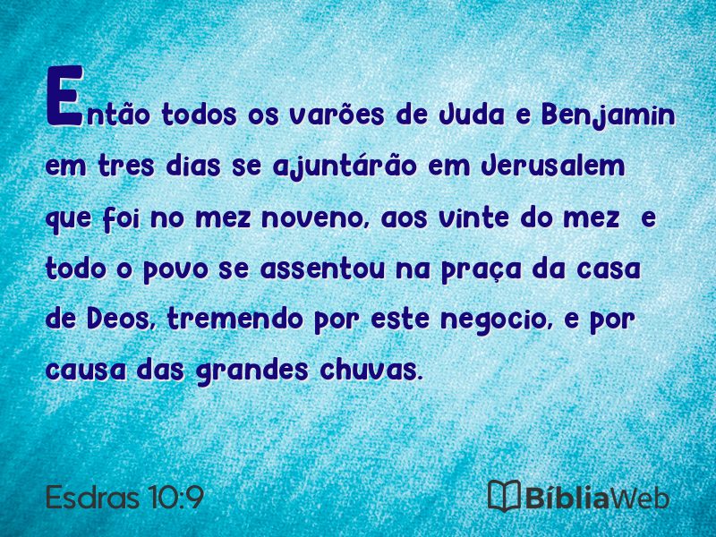 Esdras 10:9 em imagem para compartilhar