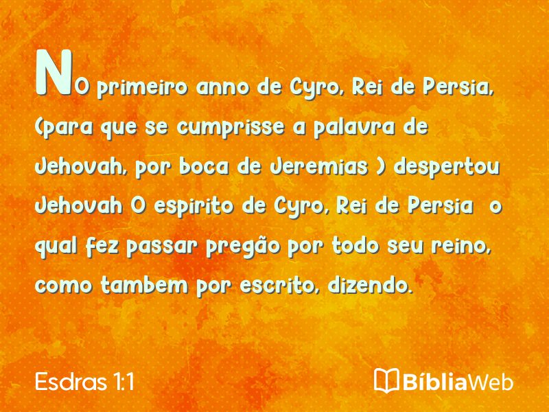 Esdras 1:1 em imagem para compartilhar