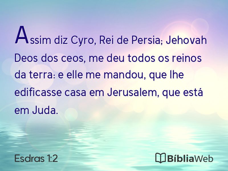 Esdras 1:2 em imagem para compartilhar