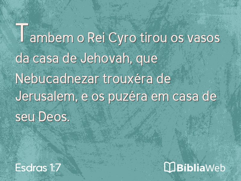 Esdras 1:7 em imagem para compartilhar
