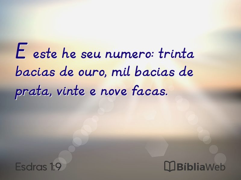Esdras 1:9 em imagem para compartilhar