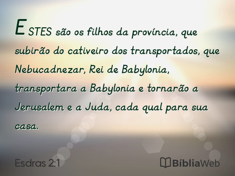Esdras 2:1 em imagem para compartilhar