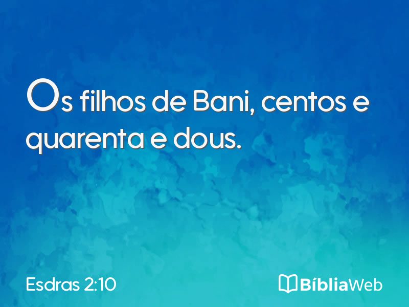Esdras 2:10 em imagem para compartilhar