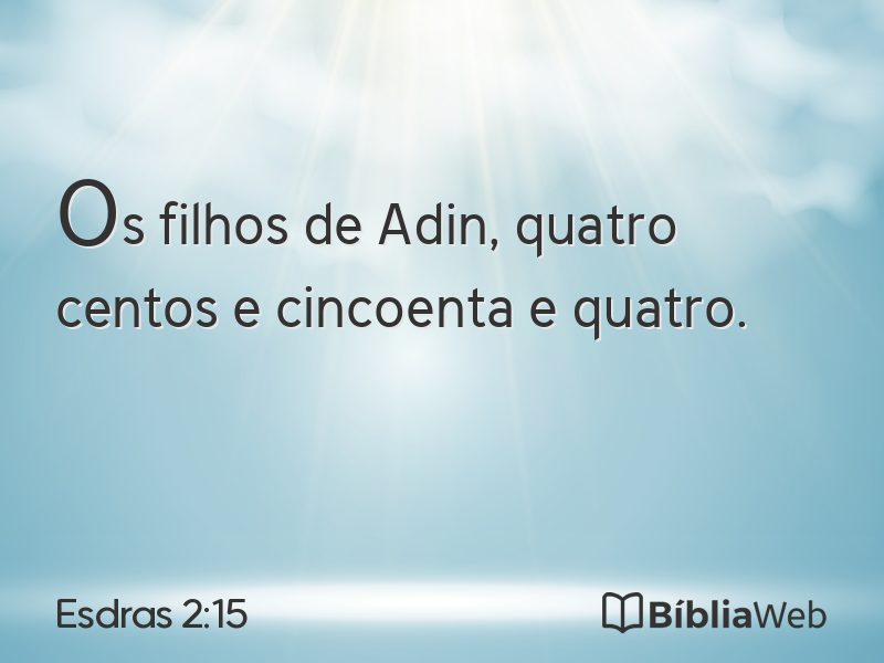Esdras 2:15 em imagem para compartilhar