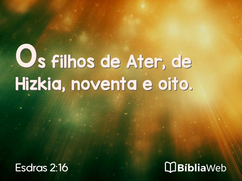 Esdras 2:16 em imagem para compartilhar