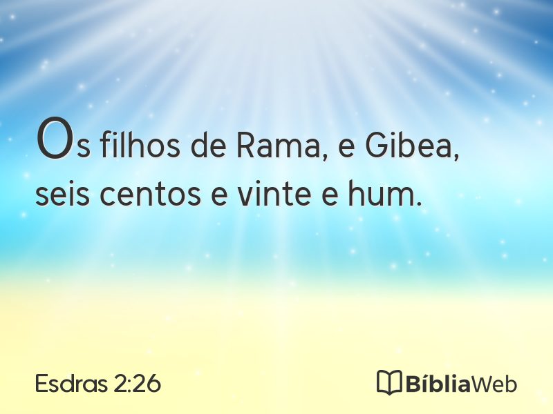 Esdras 2:26 em imagem para compartilhar