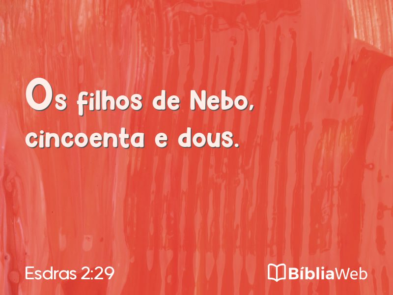 Esdras 2:29 em imagem para compartilhar