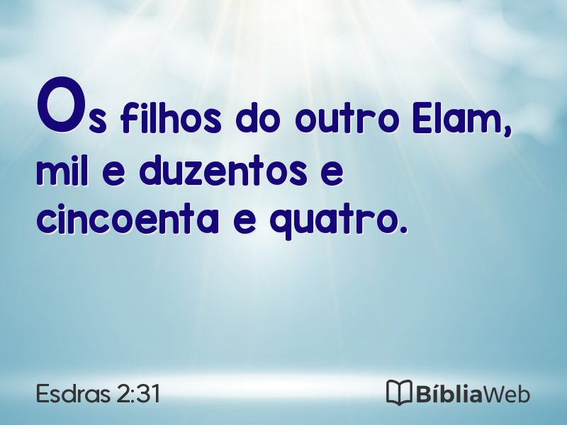 Esdras 2:31 em imagem para compartilhar