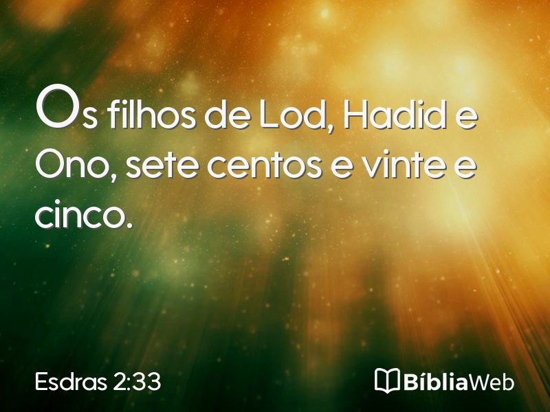 Esdras 2:33 em imagem para compartilhar