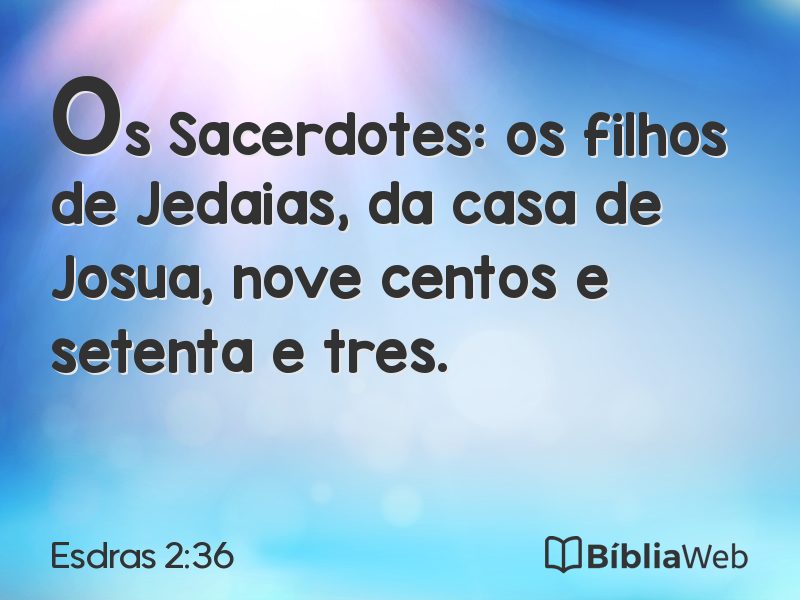 Esdras 2:36 em imagem para compartilhar