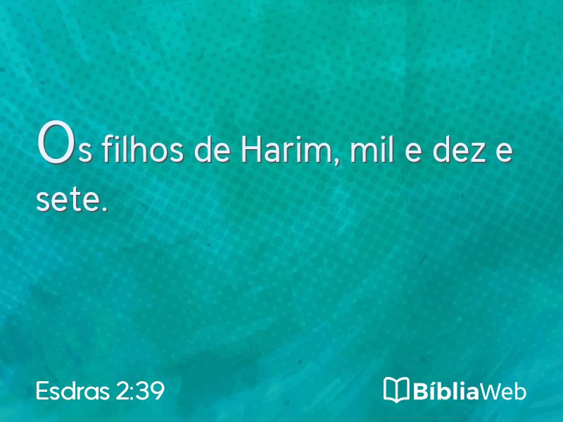 Esdras 2:39 em imagem para compartilhar