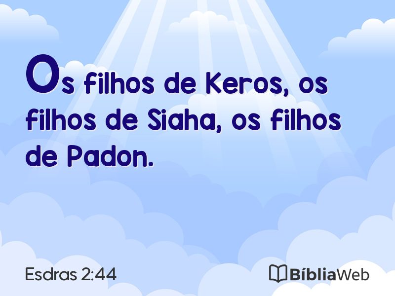 Esdras 2:44 em imagem para compartilhar