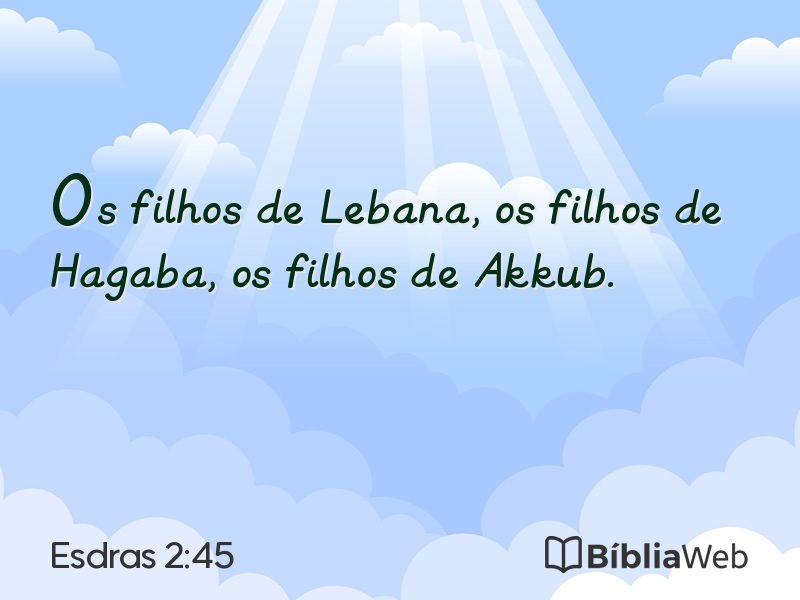Esdras 2:45 em imagem para compartilhar