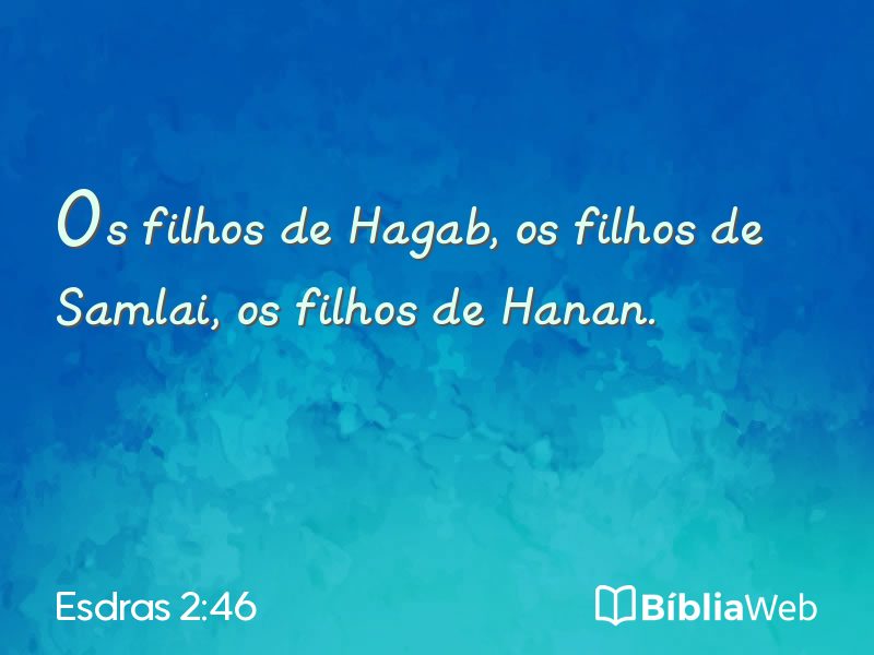 Esdras 2:46 em imagem para compartilhar