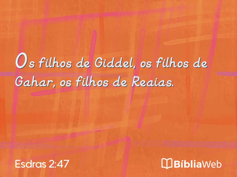 Esdras 2:47 em imagem para compartilhar