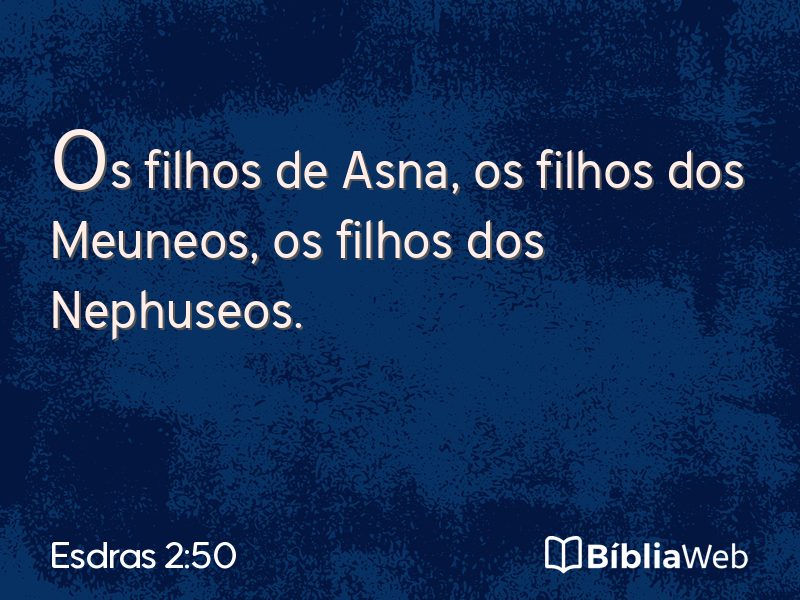 Esdras 2:50 em imagem para compartilhar