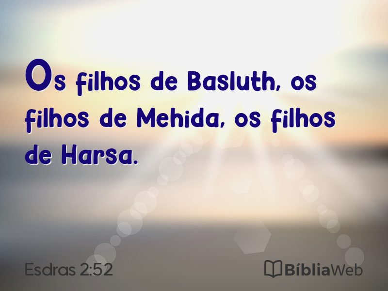 Esdras 2:52 em imagem para compartilhar