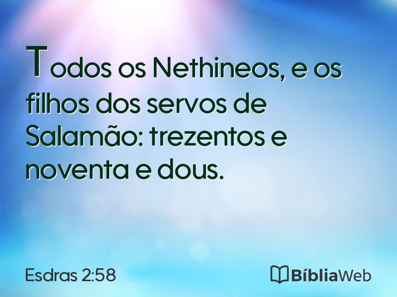 Esdras 2:58 em imagem para compartilhar