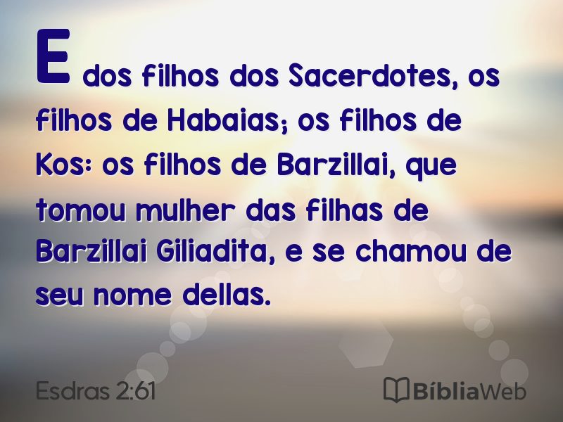 Esdras 2:61 em imagem para compartilhar