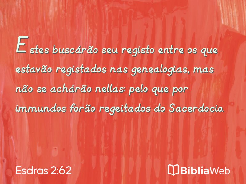 Esdras 2:62 em imagem para compartilhar
