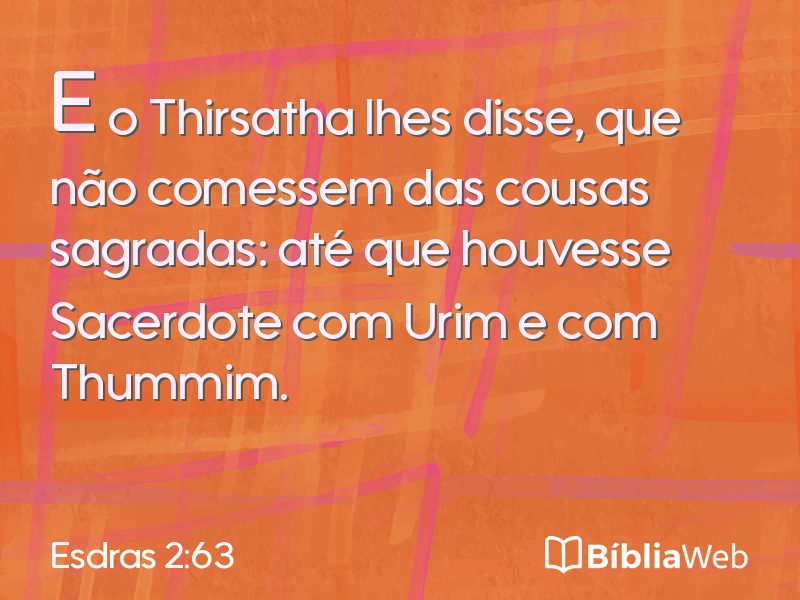 Esdras 2:63 em imagem para compartilhar