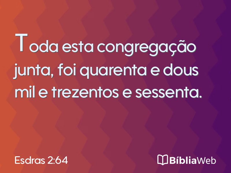 Esdras 2:64 em imagem para compartilhar