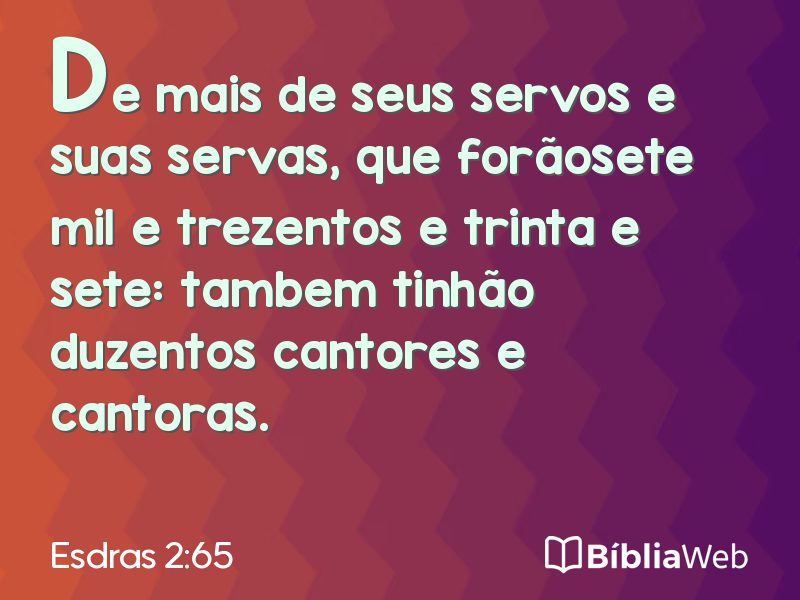Esdras 2:65 em imagem para compartilhar
