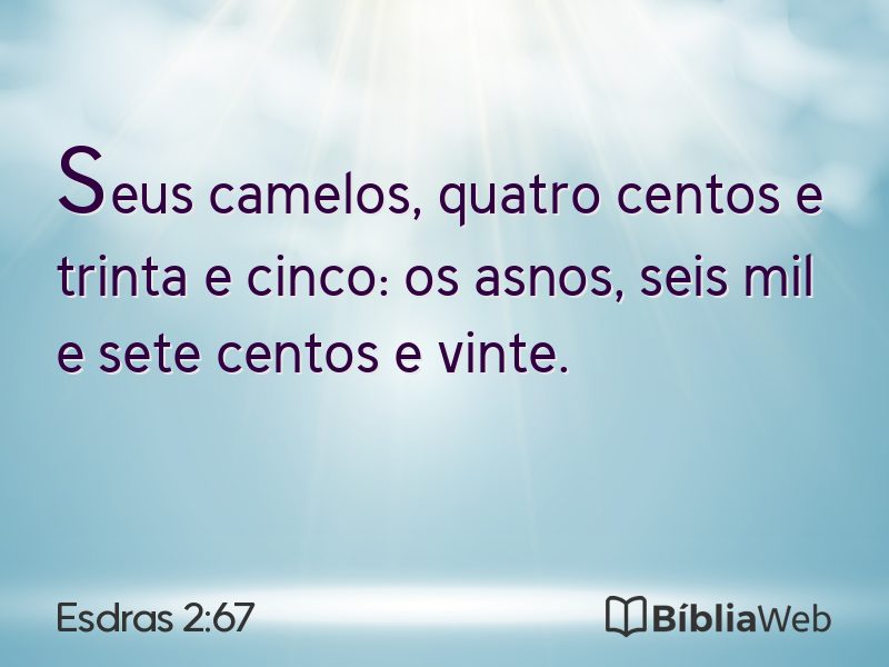 Esdras 2:67 em imagem para compartilhar