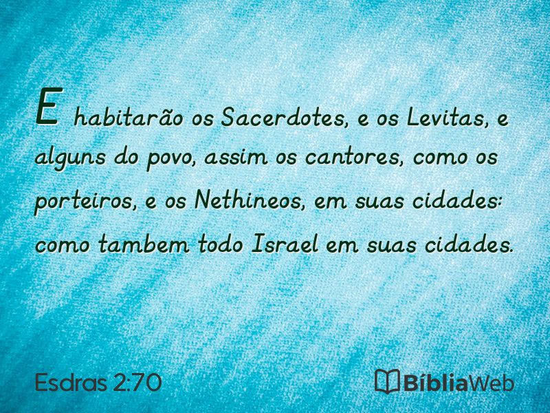 Esdras 2:70 em imagem para compartilhar